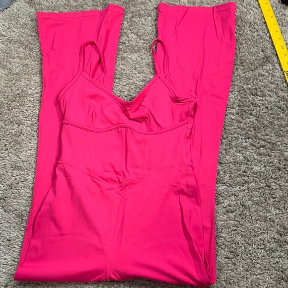 Joy lab hot pink flare jumpsuit - Picture 2 of 6